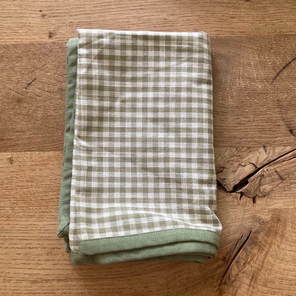 New 2 Mini Gingham standard shams Moss Green - Threshold